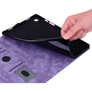 Coque Samsung Galaxy Tab A6 2016 10.1,PU Cuir Cover Tablette Housse de Protection Samsung Tab A 10.1 2016,Porte-Crayons Portefeuille Tablet &Eacute;tui pour Galaxy Tab A6 SM-T580/SM-T585,Violet - Neuf