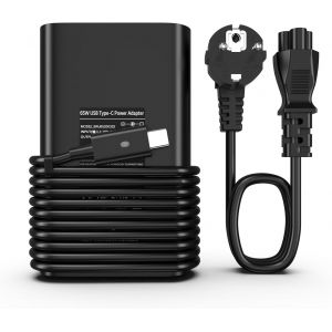 THEF-65W Chargeur USB C pour Dell Xps 12 13 15 9250 9343 9350 9360 9365 9370 9380 Latitude 7275 7370 5420 5285 5290 5520 5480 3100 3400 5190 3380 La65nm170 02YK0F Type C Adaptateur Secteur Ordinateur - Neuf
