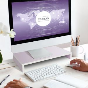 TIANYI-Support de Bureau pour Moniteur Blanc Titane - Neuf