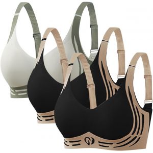 Soutien-Gorge Push-Up Doux Et Confortable Sans Fil Haut Soutien-Gorge Femme Soutiens-Gorge De Sport Quotidien Ensemble Sous-Vêtements Femme - Neuf