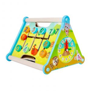 Jeu De Prisme Triangulaire Multifonctionnel Pour Enfants, Jeu De Motricité Fine Pour La Maternelle, Apprentissage De La Robe, Jouet De Voyage Pour Enfants - Neuf