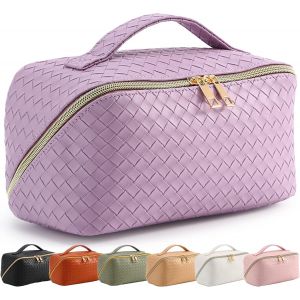 KALANKA-Trousse de Toilette Femme Voyage,Trousse Maquillage,Trousse Toilette XL,Cuir Trousse a Maquillage Femme Pochette Maquillage Grande Capacité Voyage pour Femme Fille - Neuf
