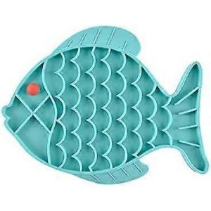 Mangeoire Lente Pour Chat En Forme De Poisson,Tapis À Lécher Pour Animaux De Compagnie,Mangeoire Pour Chats Et Chiens,Alternative Amusante Au Bol Pour Chat À Alimentation Lente - Neuf