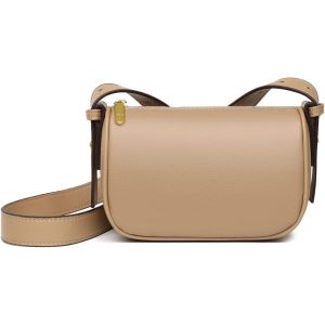 TZF-Sac Bandoulière pour Femme, Sac a Main Femme avec 2 Réglables Amovible Bandoulière, Petit Sac à Bandoulière en Cuir Pochette Téléphone Portable, Besace Sacoche Porté Epaule Fille, Noir/Kaki - Neuf