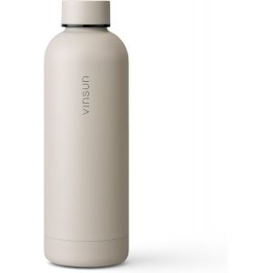 Gourde Isotherme 500ml Anthracite - Bouteille D'eau Inox - &Eacute;tanche, Sans Bpa, - Bouteille Thermo Pour Sport, Randonnee, Velo, Voyage, &Eacute;cole - Neuf