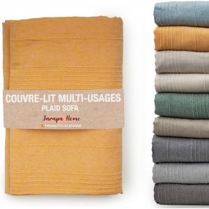 Ulteronixshop-Couvre-lit Multi-Usages Plaid Canape Couvre-Lits Blancs, Housse de Canap&eacute; R&eacute;sistant et de Qualit&eacute; Fabriqu&eacute; en Espagne. Couvre-lit 150 Moderne (Jaune, 230 x 280 cm) - Neuf