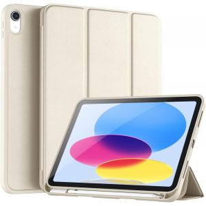 Kal-Coque Pour Ipad (A16) 11&egrave;me G&eacute;n&eacute;ration 11 Pouces 2025/Ipad 10&egrave;me G&eacute;n&eacute;ration 10,9 Pouces 2022, Housse &Eacute;tui Arri&egrave;re Flexible En Tpu Antichoc, Veille/R&eacute;veil Automatique, Jaune Clair - Neuf