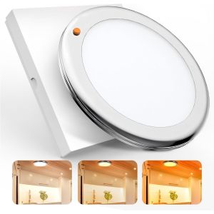 Subzonal-3 Couleurs-2700k/4000k/6000k 12v Plafonnier Led Camping-Car 860lm, &Oslash;18cm Rond Ultra-Mince Spot 12v Led Avec Gradateur Interrupteur Pour Rv, Camion, Bateau, Caravane, Motorhome - Neuf