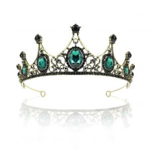 Diad&egrave;me En Cristal Vintage Et Diad&egrave;me Noir Couronne Pour Femmes Et Filles Diad&egrave;me De Princesse - Neuf
