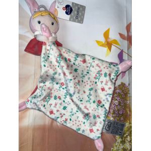 Doudou Mots D&rsquo;Enfants Poup&eacute;e Fleurs Rose Mouchoir Fleuri B&eacute;b&eacute; Fille Jouet Peluche - Neuf