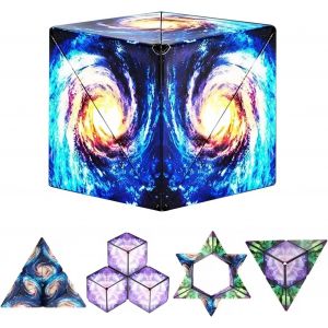 RVKAL-Cube Magique Du Ciel Étoilé,Cube Géométrique 3D Jouets Éducatifs,Cadeau Garcon 5 6 7 8 Ans,3D Infinity Cubes Jouets Pour Enfants,Jeu Éducatif Infinity Cube Cadeaux - Neuf