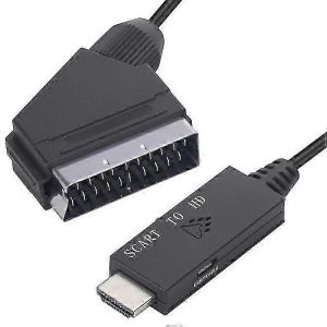Convertisseur SCART vers HDMI Adaptateur audio vid&eacute;o de sortie SCART pour HDTV DVD - Neuf