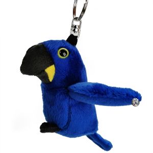 Kal-Porte-Clés En Forme De Perroquet Bleu En Jacinthe - En Peluche - Pendentif Rio, Bleu Avec Jaune, Taille Unique - Neuf