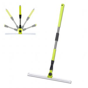 Balais en silicone pour le nettoyage des sols, avec 51 balais en silicone a long manche pour le nettoyage des sols, balai raclette pour sols lisses, tapis, fenetres - Neuf