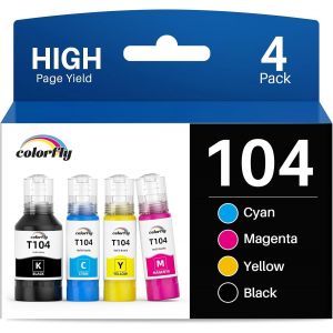 104 Encre Compatible Avec Epson Multipack 104 102 Ecotank Pour Ecotank Et-2710 EtU20112711 Et-2715 Et-2720 Et-2726 Et-2700 Et-2750 Et-2756 Et-2810 Et-37 000 Et3750 Et-4700 Et-47[ENC943164] - Neuf