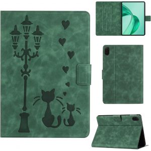 Coque pour Honor Pad X8a 2024 Mod&egrave;le 11 Pouces Product Housse en Similicuir avec Support, Un Couple de Chats Amoureux sous Le lampadaire Imprime, pour Honor Pad X8a 2024, Vert - Neuf