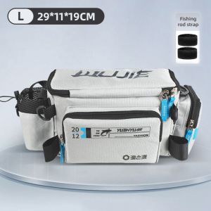 Sac Pour Leurres De Pêche,Grande Capacité,Multifonction,Sac À Bandoulière,Boîtes De Rangement De Canne À Pêche,Sac À Main Pour Canne À Poisson,Sac De Taille Suspendu-Gris L - Neuf