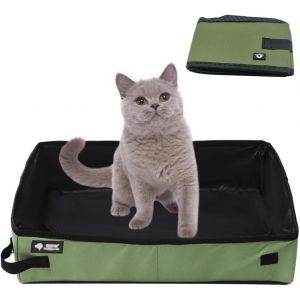 Shiliu-Bac À Litière De Voyage Pour Chat, Litière Portable Pliable Pour Chat, 40 * 30cm M, Imperméable, Nettoyer Et Doux, Convient [ - Neuf