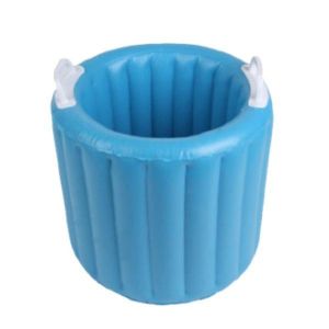 Seau &Agrave; Glace Gonflable Portable En Pvc &iquest; Multifonctionnel, Pliable, L&eacute;ger Pour L'ext&eacute;rieur, Le Camping Et Le Stockage &iquest; Bleu - Neuf