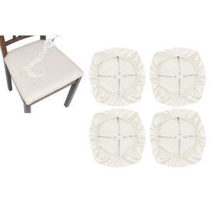 Lot de 4 housses de chaises de salle &agrave; manger imperm&eacute;ables en cuir PU, amovibles et lavables. - Neuf