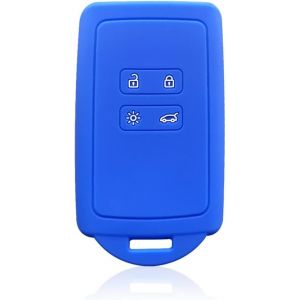 &Eacute;tui &agrave; cl&eacute;s de Voiture en Silicone &agrave; 4 Boutons Couverture pour Renault Kadjar Kadjar Koleos Megane Captur Danica 2016-2021 (Bleu) - Neuf
