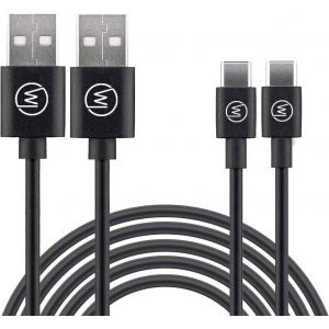 KAL-2X Usb C C&acirc;ble De Chargement Rapide Compatible Avec Galaxy S20 Ultra, S20 Plus, S10+, S10E, M50, M30, M20, A50, P40 Pro, P30 Pro, P30 Lite, P30-15 Watt Sous 5 Volt Et 3 Amp&egrave;re, 1M - Neuf