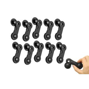 Lot de 10 verrous de s&eacute;curit&eacute; adh&eacute;sifs pour tiroirs et r&eacute;frig&eacute;rateurs, &agrave; l'&eacute;preuve des enfants - Neuf