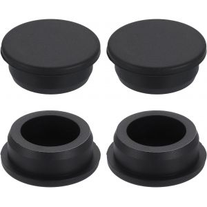 SJZG-Lot De 4 Bouchons Ronds En Silicone &Eacute;tanches Pour Bouteille De Baignoire Noir 35 Mm - Neuf
