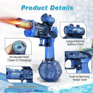 Pistolet &Agrave; Eau &Eacute;lectrique,Pistolets &Agrave; Eau Pour Enfant,Automatique Grande Capacit&eacute;,Water Gun Pour Jeux D Eau,L'&eacute;t&eacute;,Piscine,Plage - Neuf