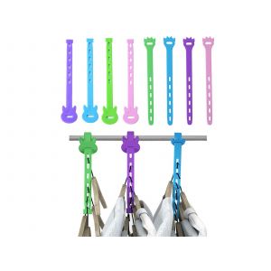 Bandes de connexion en silicone pour cintres - Lot de 4 organisateurs gain de place - Neuf