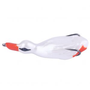 Appat Artificiel Souple En Pvc Pour La Peche En Surface, Leurre Pour La Peche En Eau Douce (Blanc) - Neuf