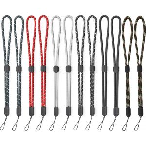 MDY-Lot de 12 Lanière de Dragonne à Main Lanières de Dragonne en Nylon Réglables Sangles de Poignet pour Téléphone Portable Caméra Clés USB Portefeuille Insigne D'étiquette de Nom D'identification - Neuf