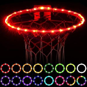 Éclairage Led Pour Panier De Basket Avec Télécommande - 16 Couleurs Et 4 Modes Pour Jouer La Nuit - Étanche Et Facile À Installer ! - Neuf