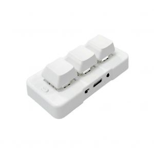 MK321BT Mini clavier mécanique personnalisé à 3 touches Interrupteur bleu Connexion bimode USB + BT pour le jeu - Neuf