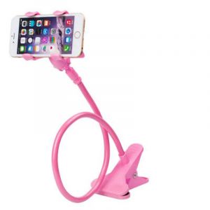 Support De T&eacute;l&eacute;phone Portable Universel,Bras Long Flexible,Paresseux,Pince De Lit,Tablette,Support De Voiture Pour Iphone Xs Samsung Pink - Neuf