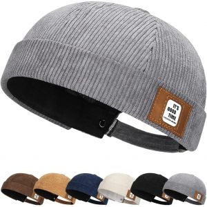 Jexnovashop-Bonnet Souple Doux Et L&eacute;ger Pour La Course &Agrave; Pied Respirant Et &Eacute;lastique Chapeau Docker Bonnet Homme Docker Hat Femme Casquette Homme Chapeau Marin Casquette - Neuf