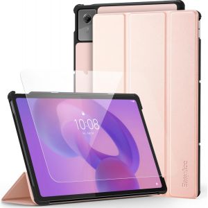 EasyAcc Coque pour Lenovo Idea Tab Plus 12,1 Pouces 2025avec Verre Tremp&iquest;&iquest;, Housse ?tui avec Fonction Support - Or Rose - Neuf