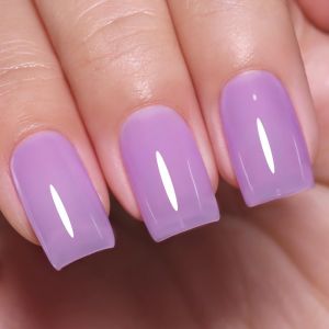 Transparent Vernis Semi Permanent, Transparent Violet Clair Vernis Gel Uv Semi Permanent Jelly French Gelée Gel Nail Polish Printemps Eté Uv Led Soak Off 10ml - Neuf