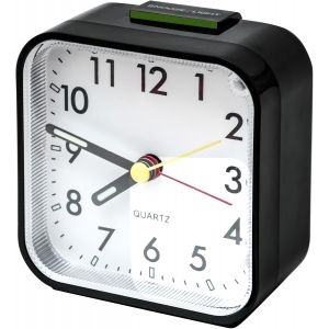 Analogique Silencieux Sans Tic-Tac,Petite R&eacute;veil De Voyage Silencieux Sans Tic-Tac, R&eacute;veil Lumineux Id&eacute;al Pour Famille/Bureau (Noir) - Neuf