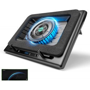 acdsgd-Refroidisseur Ordinateur Portable de Jeu avec Commande Tactile en continu et Tapis de Souris 3 Ports USB A Extra Large et Puissant Ventilateur Turbo pour Ordinateur Portable 15-19'' (sans RVB) - Neuf