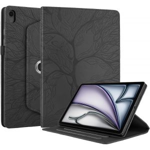 Coque Pour Ipad Air 11 Pouces M3/M2 (2025/2024) Étui Support Rotatif À 360 Degrés Pu Cuir Housse De Protection Avec Porte-Pencil Ipad Air 11 Pouces M3/M2 (2025/2024) Noir - Neuf