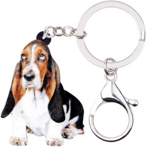 Kal-Acrylique Cute Porte Clef Bouledogue Fran&ccedil;ais Chien Mignon Bijoux Porte Cl&eacute; Beagle Idee Yorkshire Cadeau Femmes Filles D&eacute;coration - Neuf