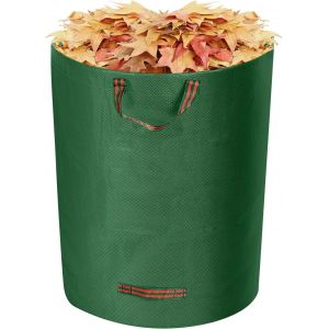 TEPPD-Sac Jardin 300L avec Poignées et Cadre de Support - Dechets Verts Pliable et Réutilisable pour Ramasse Feuilles et Mauvaises Herbes - Neuf