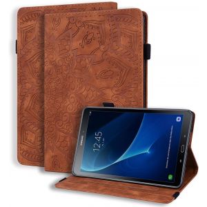 Coque Pour Samsung Tab A6 10.1'' 2016 Housse Sm-T580/T585 Léger Cuir Pu Etui De Protection Flip Portefeuille Cover Case Avec Stand Et Poche Pour Samsung Galaxy Tab A 10.1 Pouces 2016, Marron.[F6650] - Neuf