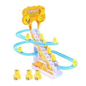 Jouets amusants pour b&eacute;b&eacute;, piste de canard &eacute;lectrique, toboggan, jouets pour gar&ccedil;ons et filles, canards grimpant les escaliers, jouet pour b&eacute;b&eacute;, lumi&egrave;res LED, musique, montagnes russes-B - Neuf
