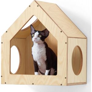 Lit Pour Chat Mural, Meubles En Bois Pour Chat, Maison Pour Chat, Perchoir Pour Chat, Arbre ¿¿ Chat, ¿¿Tag¿¿Res Pour Chat (Contreplaqu¿¿ De Bouleau) - Neuf