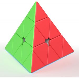 Cube Magique Pyraminx Cube Puzzle Pyramide Jouet de Voyage &agrave; Torsion Rapide et Lisse pour Les Enfants(Keine Aufkleber) - Neuf