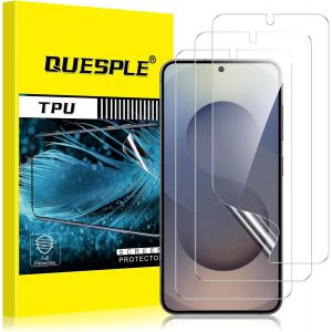 CAUC-[3 Pi&egrave;ces] Protection &eacute;cran pour Samsung Galaxy S25 Ultra 5G, Haute Qualit&eacute; 3D Incurv&eacute; Couverture Compl&egrave;te TPU Film Protection &eacute;cran, Sans Bulles, Compatible avec Lecteur d`Empreinte - Neuf