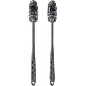 2 brosses de nettoyage de bouteilles en silicone avec manche long,3 en 1 - Neuf