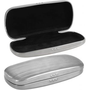 1 Pièce (Argent) Étui À Lunettes Rigide, Étui À Lunettes En Aluminium, Étui À Lunettes En Métal Pour Hommes Femmes Et Enfants, Étui À Lunettes De Soleil - Neuf